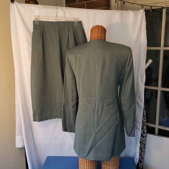 J.G. Hook Sage Green Jacket & Skirt Set - 8 - Picture 3 of 8